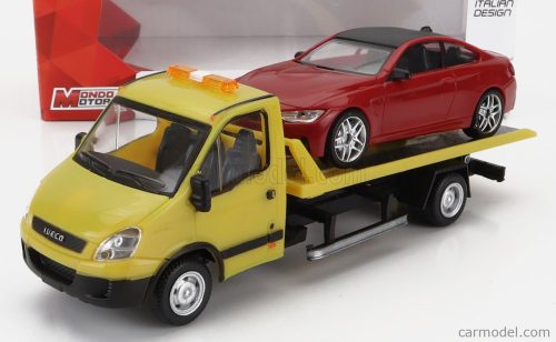 IVECO FIAT  DAILY ASSISTANCE CARRO ATTREZZI - TOW TRUCK ROAD SERVICE 2009 WITH BMW 4-SERIES M4 COUPE (G82) 2020  YELLOW RED