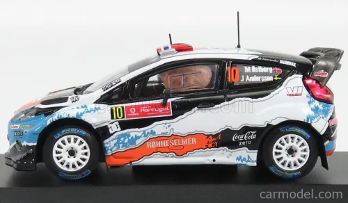 FORD ENGLAND  FIESTA RS WRC N 10 RALLY PORTUGAL 2012 M.OSTBERG - J.ANDERSSON  MATT BLACK WHITE LIGHT BLUE ORANGE