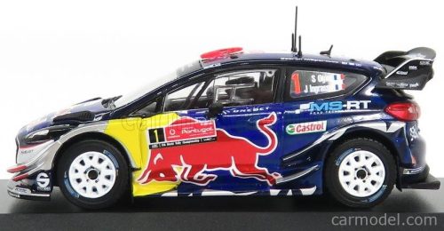 FORD ENGLAND  FIESTA WRC RED BULL N 1 WINNER RALLY PORTUGAL 2017 S.OGIER - J.INGRASSIA  BLUE RED YELLOW