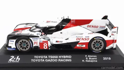 TOYOTA  TS050 HYBRID TEAM TOYOTA GAZOO RACING N 8 WINNER 24h LE MANS 2019 SEBASTIEN BUEMI - KAZUKI NAKAJIMA - FERNANDO ALONSO  WHITE RED BLACK