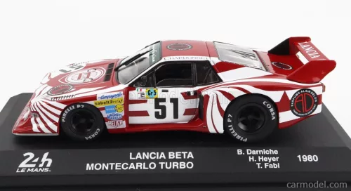 LANCIA  BETA MONTECARLO TURBO TEAM LANCIA CORSE N 51 24h LE MANS 1980 BERNARD DARNICHE - HANS HEYER - TEO FABI  RED WHITE