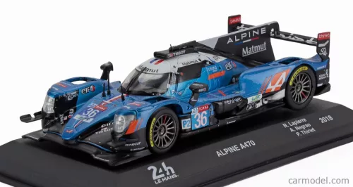 ALPINE  A470 GIBSON TEAM SIGNATECH-ALPINE MATMUT N 36 WINNER LMP2 CLASS 24h LE MANS 2018 NICOLAS LAPIERRE - ANDRE NEGRAO - PIERRE THIRIET  BLUE BLACK