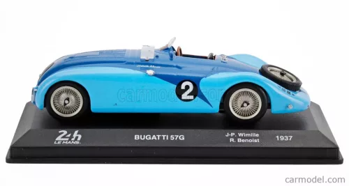 BUGATTI  TYPE 57G 3.3L TEAM ROGER LABRIC N 2 WINNER 24h LE MANS 1937 JEAN PIERRE WIMILLE - ROBERT BENOIST  2 TONE BLUE