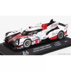   TOYOTA  TS050 HIBRID 2.4L TURBO V6 TEAM GAZOO RACING N 8 24h LE MANS 2017 SEBASTIEN BUEMI - KAZUKI NAKAJIMA - ANTHONY DAVIDSON  WHITE RED BLACK