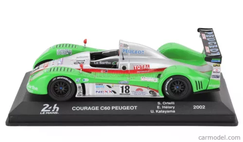 COURAGE  C60 PEUGEOT A32 3.2L TURBO V6 TEAM PESCAROLO SPORT N 18 24h LE MANS 2002 STEPHANE ORTELLI - UKYO KATAYAMA - ERIC HELARY  GREEN SILVER