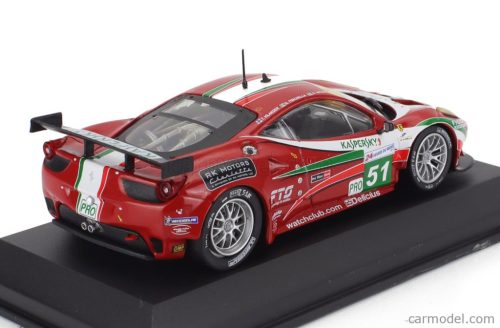 FERRARI  458 ITALIA GT2 4.5L V8 TEAM AF CORSE N 51 24h LE MANS 2011 GIANCARLO FISICHELLA - GIANMARIA BRUNI - TONI VILANDER  RED
