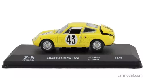 SIMCA  ABARTH 1300 TEAM EQUIPE NATIONALE BELGE N 43 24h LE MANS 1962 CLAUDE DUBOIS - GEORGERS HARRIS  YELLOW