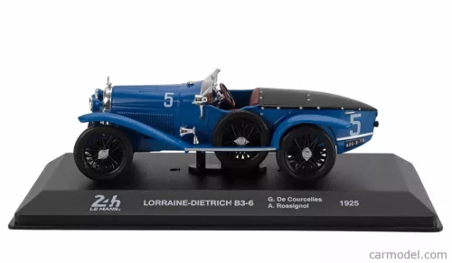 LORRAINE  DIETRICH B3-6 3.5L S6 SPIDER TEAM SOCIETE LORRAINE DE DIETRICH N 5 WINNER 24h LE MANS 1925 GERARD DE COURCELLES - ANDRE ROSSIGNOL  BLUETTE