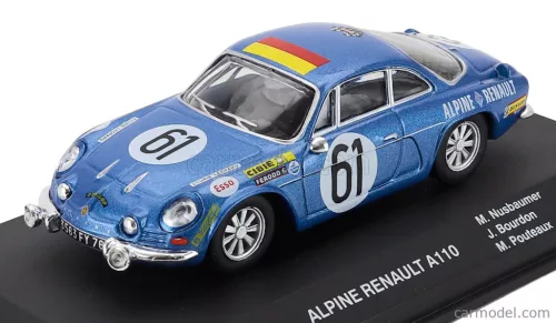 RENAULT  ALPINE A110 GORDINI TEAM ECURIE LEOPARD N 61 24h LE MANS 1968 JACQUES BOURDON - MAURICE NUSSBAUMER - MICHEL POUTEAUX  BLUE MET