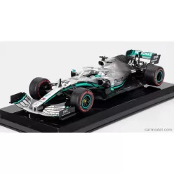   MERCEDES GP  F1  W10 EQ POWER+ TEAM AMG PETRONAS MOTORSPORT N 44 WORLD CHAMPION SEASON 2019 LEWIS HAMILTON - BLISTER BOX  SILVER BLACK