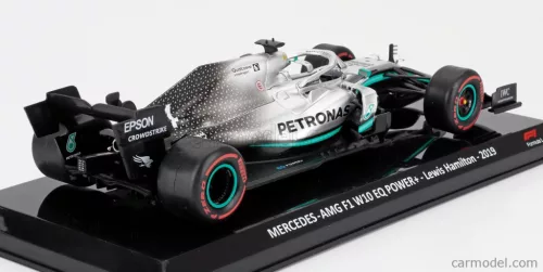MERCEDES GP  F1  W10 EQ POWER+ TEAM AMG PETRONAS MOTORSPORT N 44 WORLD CHAMPION SEASON 2019 LEWIS HAMILTON - BLISTER BOX  SILVER BLACK