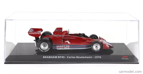 BRABHAM  F1  BRABHAM BT45B MARTINI RACING N 7 SEASON 1976 CARLOS REUTEMANN - CON VETRINA - WITH SHOWCASE  RED