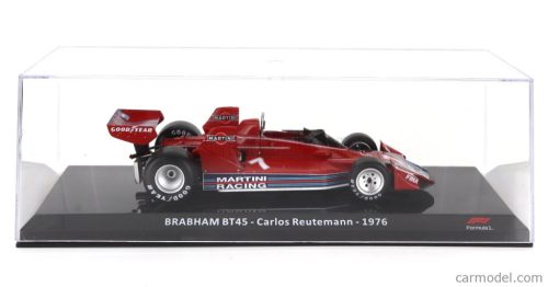 BRABHAM  F1  BRABHAM BT45B MARTINI RACING N 7 SEASON 1976 CARLOS REUTEMANN - CON VETRINA - WITH SHOWCASE  RED