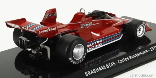 BRABHAM  F1  BRABHAM BT45B MARTINI RACING N 7 SEASON 1976 CARLOS REUTEMANN - CON VETRINA - WITH SHOWCASE  RED
