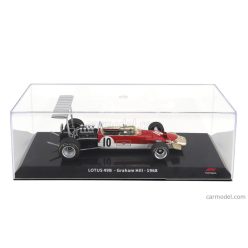   LOTUS  F1  TYPE 49B N 10 WORLD CHAMPION SEASON 1968 GRAHAM HILL - CON VETRINA - WITH SHOWCASE  RED WHITE GOLD