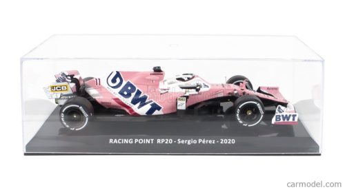MERCEDES BWT  F1  RP20 TEAM SPORTPESA RACING POINT N 11 SEASON 2020 SERGIO PEREZ - CON VETRINA - WITH SHOWCASE  MATT PINK BLUE
