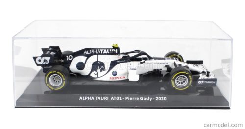 ALPHA TAURI  F1  AT01 HONDA RA620H TEAM ALPHA TAURI F1 N 10 SEASON 2020 PIERRE GASLY - CON VETRINA - WITH SHOWCASE  WHITE BLUE