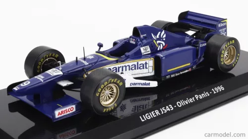 LIGIER  F1  JS43 N 9 SEASON 1996 OLIVIER PANIS - CON VETRINA - WITH SHOWCASE  BLUE WHITE