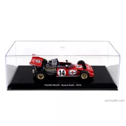   TECNO  F1  PA123 TEAM MARTINI RACING N 14 SEASON 1972 NANNI GALLI - CON VETRINA - WITH SHOWCASE  RED