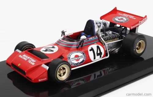 TECNO  F1  PA123 TEAM MARTINI RACING N 14 SEASON 1972 NANNI GALLI - CON VETRINA - WITH SHOWCASE  RED