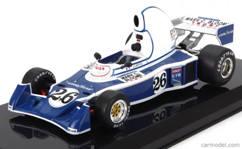 LIGIER  F1  JS5 N 26 SEASON 1976 JACQUES LAFFITE - CON VETRINA - WITH SHOWCASE  LIGHT BLUE WHITE