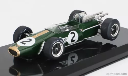 BRABHAM  F1  BT24 REPCO BT24 N 2 WORLD CHAMPION SEASON 1967 DENIS HULME - CON VETRINA - WITH SHOWCASE  GREEN GOLD