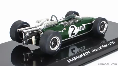 BRABHAM  F1  BT24 REPCO BT24 N 2 WORLD CHAMPION SEASON 1967 DENIS HULME - CON VETRINA - WITH SHOWCASE  GREEN GOLD
