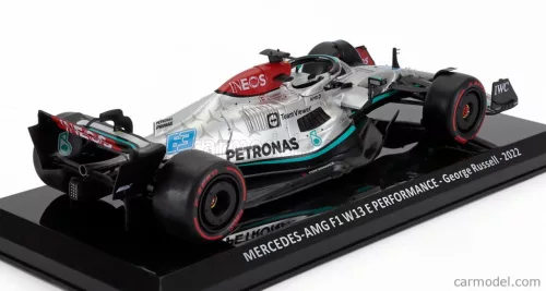 MERCEDES GP  F1 W13E TEAM MERCEDES-AMG PETRONAS F1 N 63 SEASON 2022 GEORGE RUSSELL - BLISTER BOX  SILVER GREEN