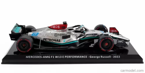 MERCEDES GP  F1 W13E TEAM MERCEDES-AMG PETRONAS F1 N 63 SEASON 2022 GEORGE RUSSELL - BLISTER BOX  SILVER GREEN