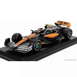   McLAREN  F1  MCL60 TEAM McLAREN N 4 2nd BRITISH GP 2023 LANDO NORRIS - BLISTER BOX  ORANGE BLACK