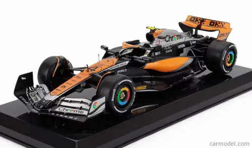 McLAREN  F1  MCL60 TEAM McLAREN N 4 2nd BRITISH GP 2023 LANDO NORRIS - BLISTER BOX  ORANGE BLACK