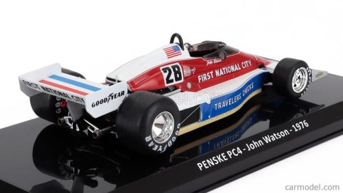 PENSKE  F1  PC4 N 28 SEASON 1976 JOHN WATSON - BLISTER BOX  WHITE RED BLUE