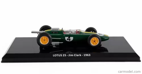 LOTUS  F1  CLIMAX 25 N 4 WORLD CHAMPION SEASON 1963 JIM CLARK - BLISTER BOX  GREEN YELLOW