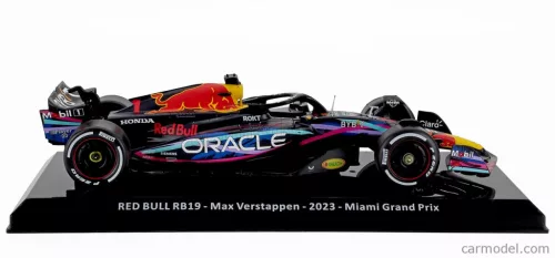 RED BULL  F1  RB19 TEAM ORACLE RED BULL RACING N 1 WORLD CHAMPION WINNER MIAMI GP 2023 MAX VERSTAPPEN - BLISTER BOX  MATT BLUE