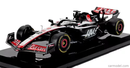 HAAS  F1  VF-23 TEAM MONEYGRAM HAAS N 20 SEASON 2023 KEVIN MAGNUSSEN - BLISTER BOX  WHITE BLACK RED