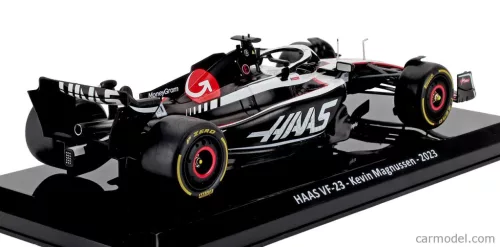 HAAS  F1  VF-23 TEAM MONEYGRAM HAAS N 20 SEASON 2023 KEVIN MAGNUSSEN - BLISTER BOX  WHITE BLACK RED