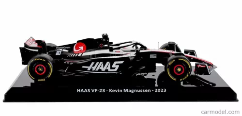 HAAS  F1  VF-23 TEAM MONEYGRAM HAAS N 20 SEASON 2023 KEVIN MAGNUSSEN - BLISTER BOX  WHITE BLACK RED