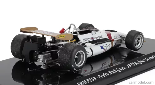 BRM  F1  P153 N 1 BELGIUM GP 1970 PEDRO RODRIGUEZ - BLISTER BOX  WHITE GOLD