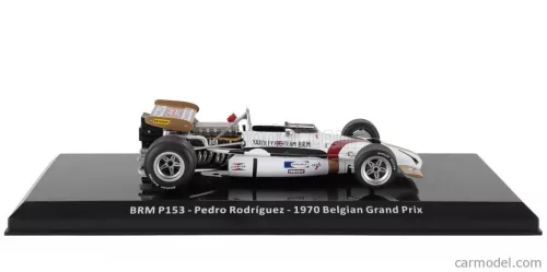 BRM  F1  P153 N 1 BELGIUM GP 1970 PEDRO RODRIGUEZ - BLISTER BOX  WHITE GOLD