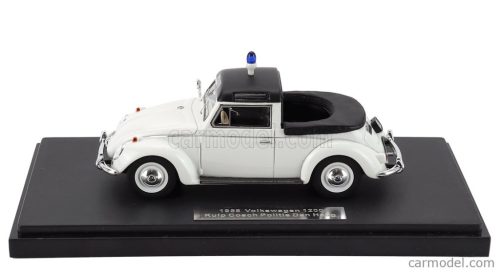 VOLKSWAGEN  MAGGIOLINO BEETLE KUIP COACH SEMICONVERTIBLE OPEN POLICE 1958  WHITE BLACK