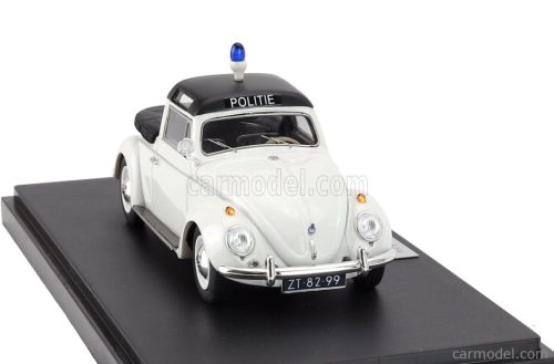 VOLKSWAGEN  MAGGIOLINO BEETLE KUIP COACH SEMICONVERTIBLE OPEN POLICE 1958  WHITE BLACK