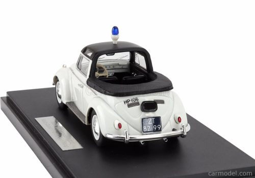 VOLKSWAGEN  MAGGIOLINO BEETLE KUIP COACH SEMICONVERTIBLE OPEN POLICE 1958  WHITE BLACK
