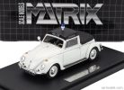 VOLKSWAGEN  MAGGIOLINO BEETLE KUIP COACH SEMICONVERTIBLE CLOSED POLICE 1958  WHITE BLACK