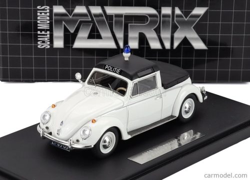 VOLKSWAGEN  MAGGIOLINO BEETLE KUIP COACH SEMICONVERTIBLE CLOSED POLICE 1958  WHITE BLACK