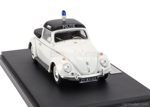 VOLKSWAGEN  MAGGIOLINO BEETLE KUIP COACH SEMICONVERTIBLE CLOSED POLICE 1958  WHITE BLACK