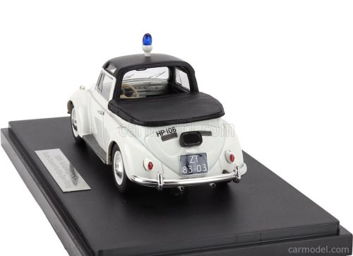 VOLKSWAGEN  MAGGIOLINO BEETLE KUIP COACH SEMICONVERTIBLE CLOSED POLICE 1958  WHITE BLACK