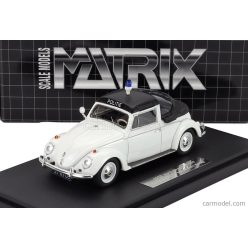   VOLKSWAGEN  MAGGIOLINO BEETLE KUIP COACH SEMICONVERTIBLE CLOSED POLICE 1958  WHITE BLACK