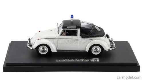 VOLKSWAGEN  MAGGIOLINO BEETLE KUIP COACH SEMICONVERTIBLE CLOSED POLICE 1958  WHITE BLACK