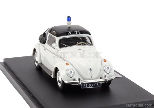 VOLKSWAGEN  MAGGIOLINO BEETLE KUIP COACH SEMICONVERTIBLE CLOSED POLICE 1958  WHITE BLACK