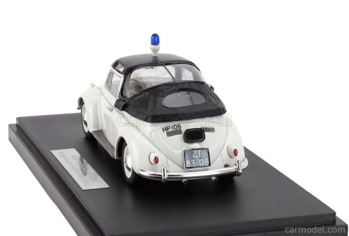 VOLKSWAGEN  MAGGIOLINO BEETLE KUIP COACH SEMICONVERTIBLE CLOSED POLICE 1958  WHITE BLACK